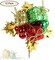 Festive 12-Pack Multi-Color Gold Leaf Ball Pick - Perfect for Holiday Decoration and Crafts